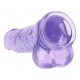 Dildo cristalino 21 x 5,5cm roxo