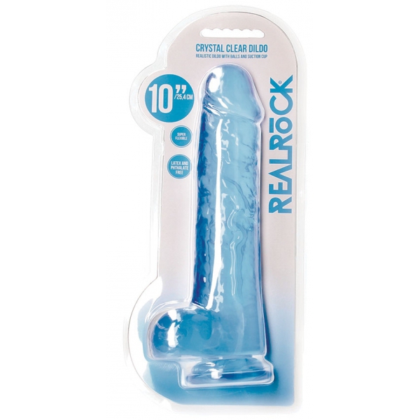 Dildo Crystal Clear 21 x 5.5cm Blau