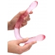 Double Dildo Crystal RealRock 42 x 3.5cm Pink