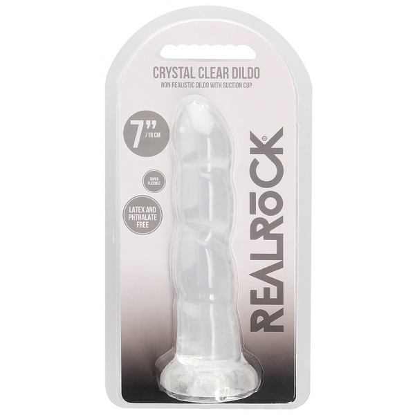 Dildo Twist Crystal RealRock 16 x 4cm Transparente