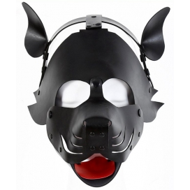 Dog Pup Maske Schwarz