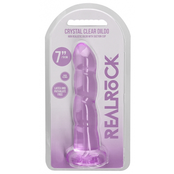 Gode Twist Crystal RealRock 16 x 4cm Violet