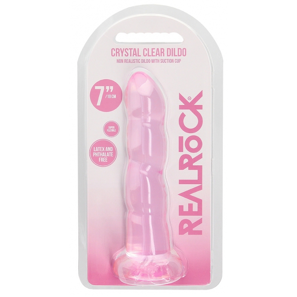 Dildo Twist Crystal RealRock 16 x 4 cm Rosa