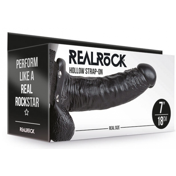 Holle riem op RealRock 18 x 4,5cm Zwart