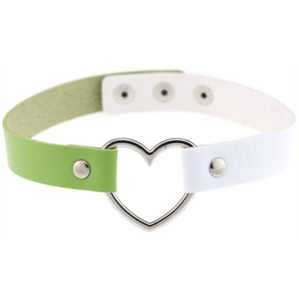 Collana Cuore Duo Bianco-Verde