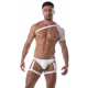 White Circuit Leg Suspender x1