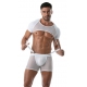 Circuit Mesh Crop Harness White