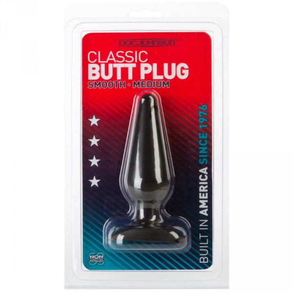 Butt Plug Smooth 12 x 3.8 cm Black
