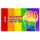D700 Love & Peace Gay Pride Flag 002 60cmx90cm