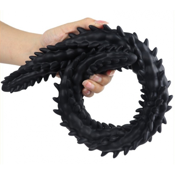 Barbed 24 inch Silicone Butt Plug M BLACK