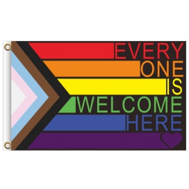 Bandera de bienvenida LGBT+ 60 x 90 cm
