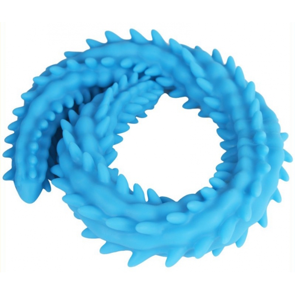 Barbed 24 inch Silicone Butt Plug M BLUE