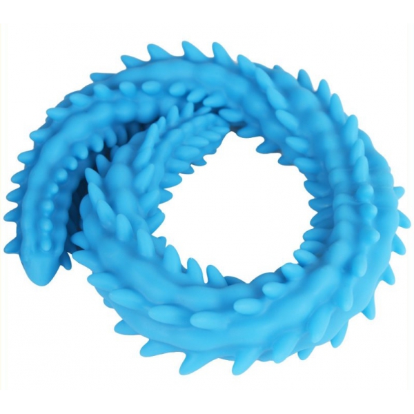 Barbed 24 inch Silicone Butt Plug L BLUE