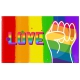 Rainbow Love-Flagge 90 x 150cm