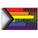 Drapeau LGBT+ Welcome Here 90 x 150cm