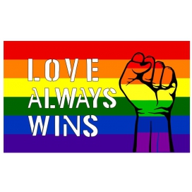 D700 Love & Peace Gay Pride Flag 012 90x150cm