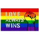 Bandera Arco Iris Love Always Wins 90 x 150cm