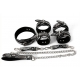 Kit Sm Snakine Necklace and Handcuffs Black-Silver