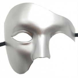 KinkHarness Half Face Phantom Mask SILVER
