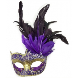 Feather Masquerade Mask PURPLE