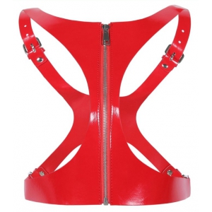 Kinky Party Klein Vinyl Korset Rood