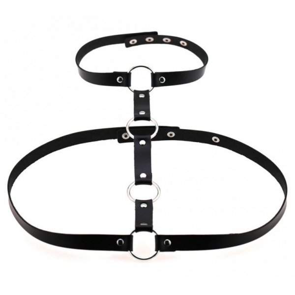 Halsband + Waist Neck Gürtel Schwarz