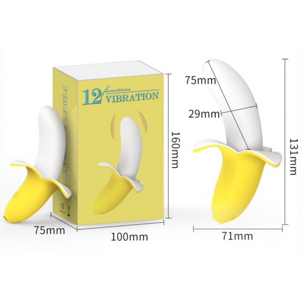 Dildo vibrante Hola Banana 8 x 3 cm