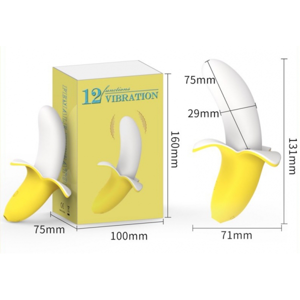 Gode vibrant Hola Banana 8 x 3cm