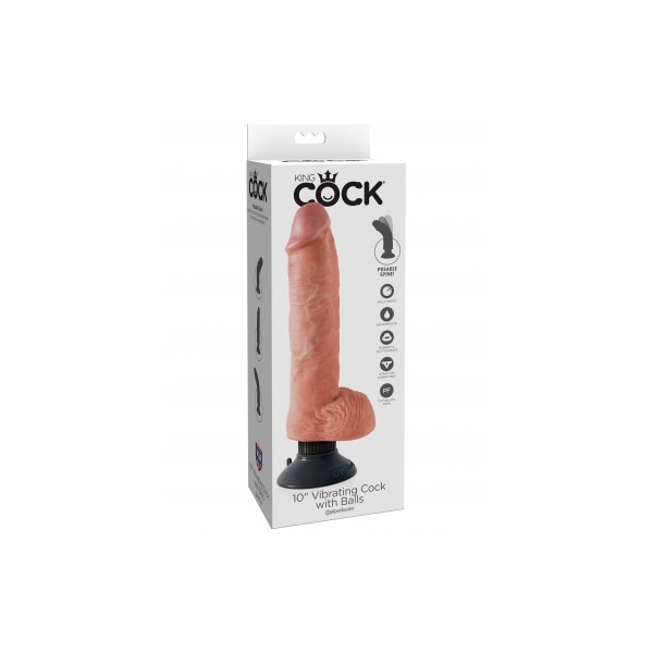 Vibrante Dildo com Galo Rei de Bolas 20,5 x 5,7 cm Cadeira