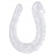 Duplo dildo transparente U Jelly M 15 x 4cm