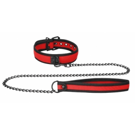 Ouch! Puppy Play Collar de neopreno Ouch Puppy Rojo