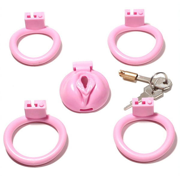 Gabbia di castità SISSY M 4,5 x 3,7 cm rosa