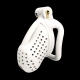Breathable Plastic Chastity Cage WHITE BENT