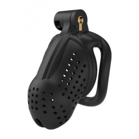 Breathable Plastic Chastity Cage BLACK BENT
