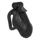 Breathable Plastic Chastity Cage BLACK BENT
