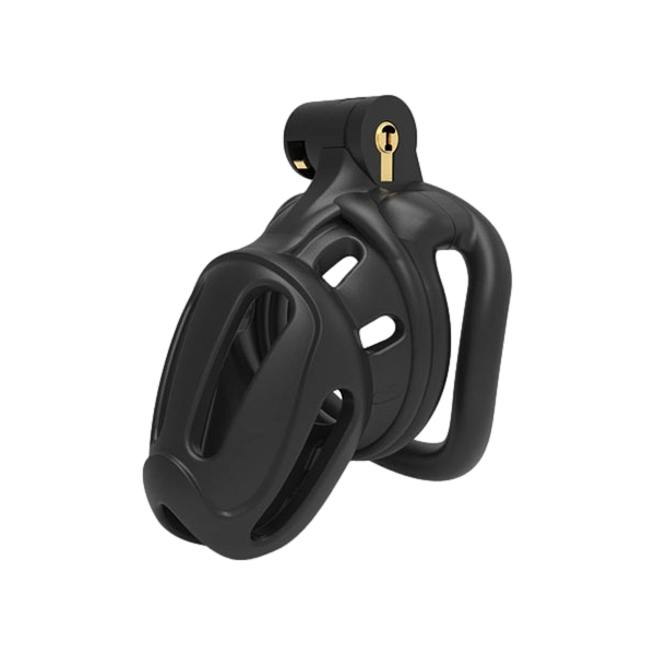 Armor Plastic Chastity Cage BLACK BENT