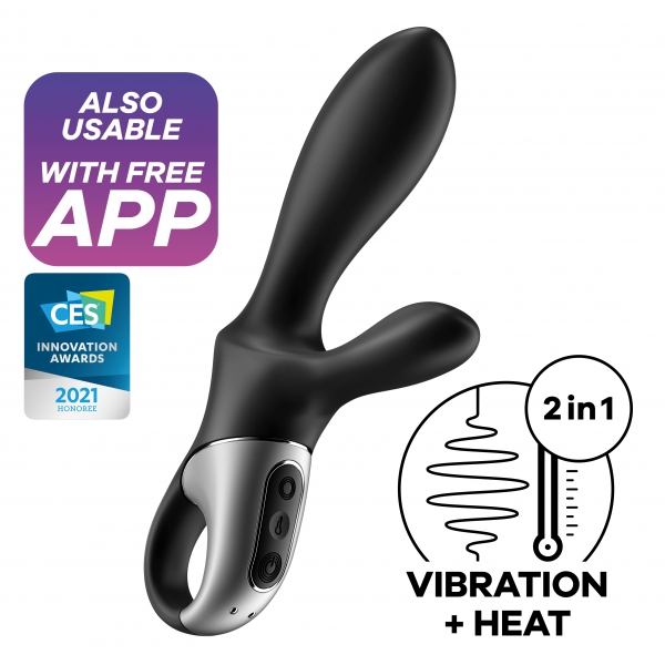 Heat Climax + Satisfyer connected prostate stimulator 11 x 3.5cm