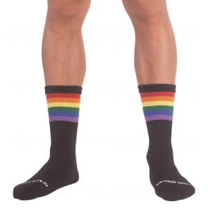 Barcode Berlin PRIDE GYM Calcetines negros arco iris