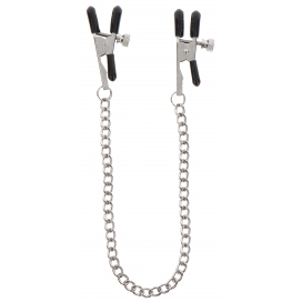 TABOOM Adjustable Nipple Clamps with Chain Taboom Silver