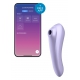 DUAL PLEASURE Connected Clitoral Stimulator Purple