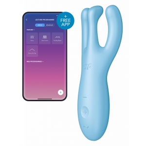 Satisfyer Klitoris-Stimulator verbunden Threesome 4 14cm Tiurquoise