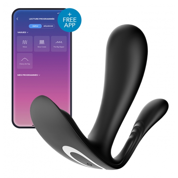 Estimulador Top Secret+ Satisfyer Connected Stimulator 9 x 3cm Preto