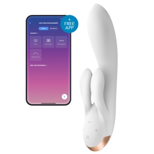 Satisfyer Vibro Rabbit Connected Double Flex Satisfyer 20cm Branco