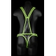 Body Glow Black-Green Neon Singlet