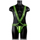 Body Glow Black-Green Neon Singlet