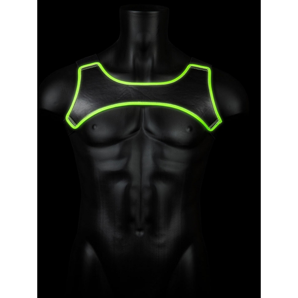 Arnés de neopreno para hombros Glow Negro-Verde neón