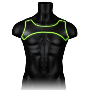 Ouch! Glow Arnês de Neoprene Glow Shoulder Harness Preto-Neon Verde