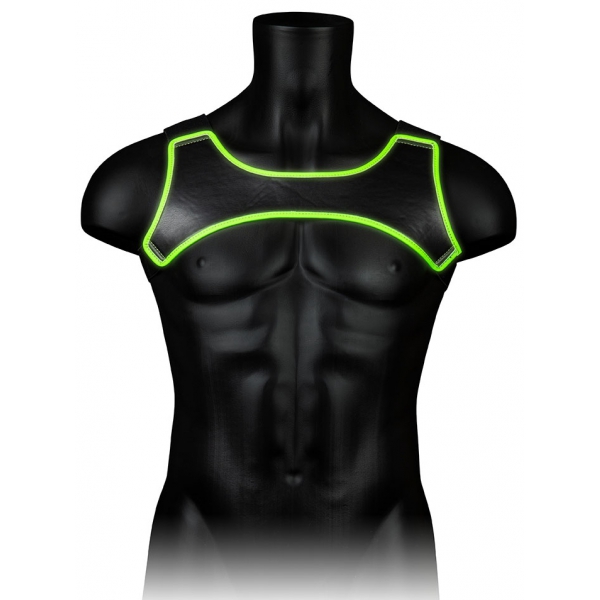 Arnês de Neoprene Glow Shoulder Harness Preto-Neon Verde