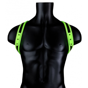 Ouch! Glow Arreios Glow Harness Sling Preto-Neon Verde