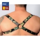 Ledergeschirr Camouflage - Acc. CHROME - CROSS - THE RED S/M